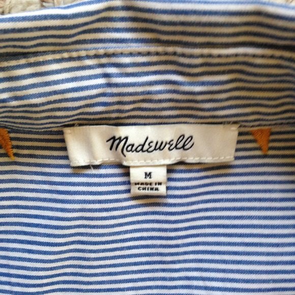 MADEWELL - Star Embroidered Stripe Shirt - Excellent Condition - Picture 7 of 7